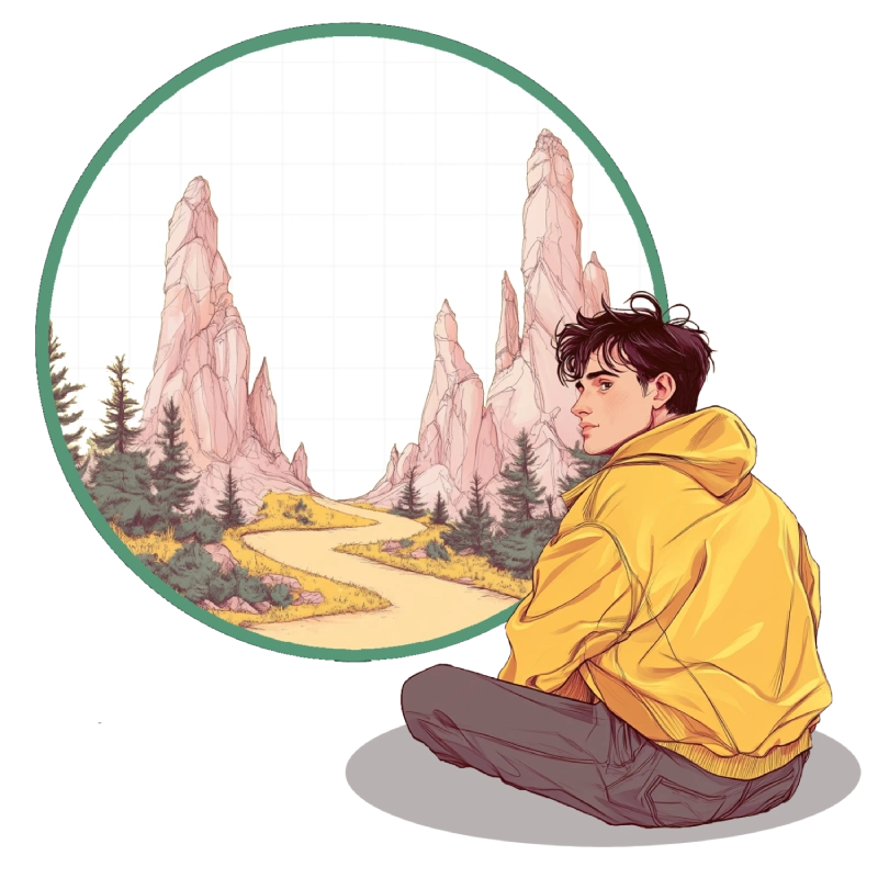 picture of a guy and a landscape vision